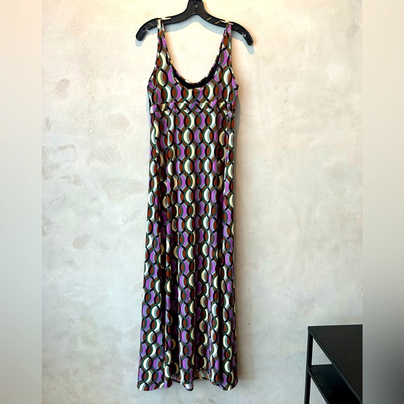 SIYU Maxi Sleeveless Dress, purple/green/muli, size 8. New with tags! - Picture 2 of 8